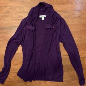 Purple cardigan